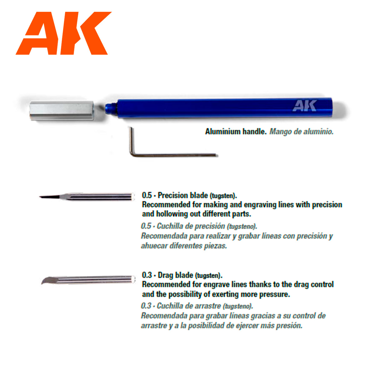 AK Interactive Tungsten Steel Engraving Scriber # 9321