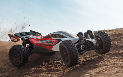 Arrma 1/18 Typhon GROM 4wd Smart RTR w/Lipo Batt/USB Chg Blue/Silver # 2106T1