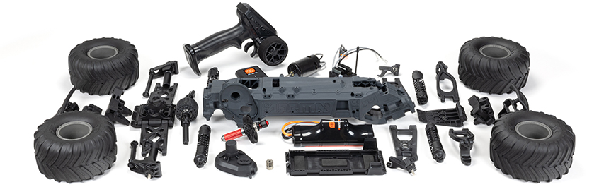 Arrma 1/10 Gorgon 2wd MT 1/10 Ready-To-Assemble Kit w/8.4v/Chg Gunmetal # 3230SKT1