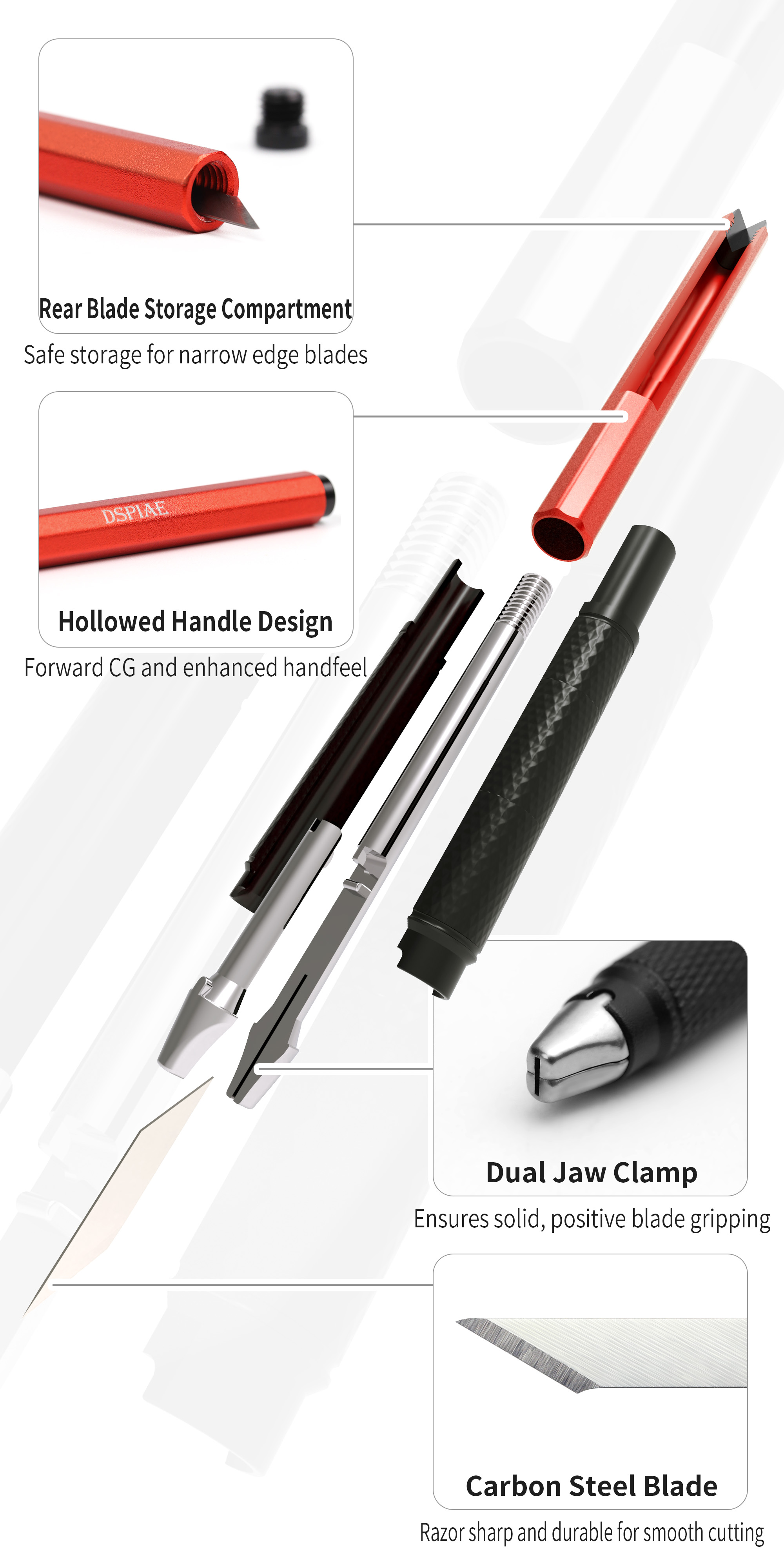 Dspiae Broad Blade Hobby Knife # AT-DK01