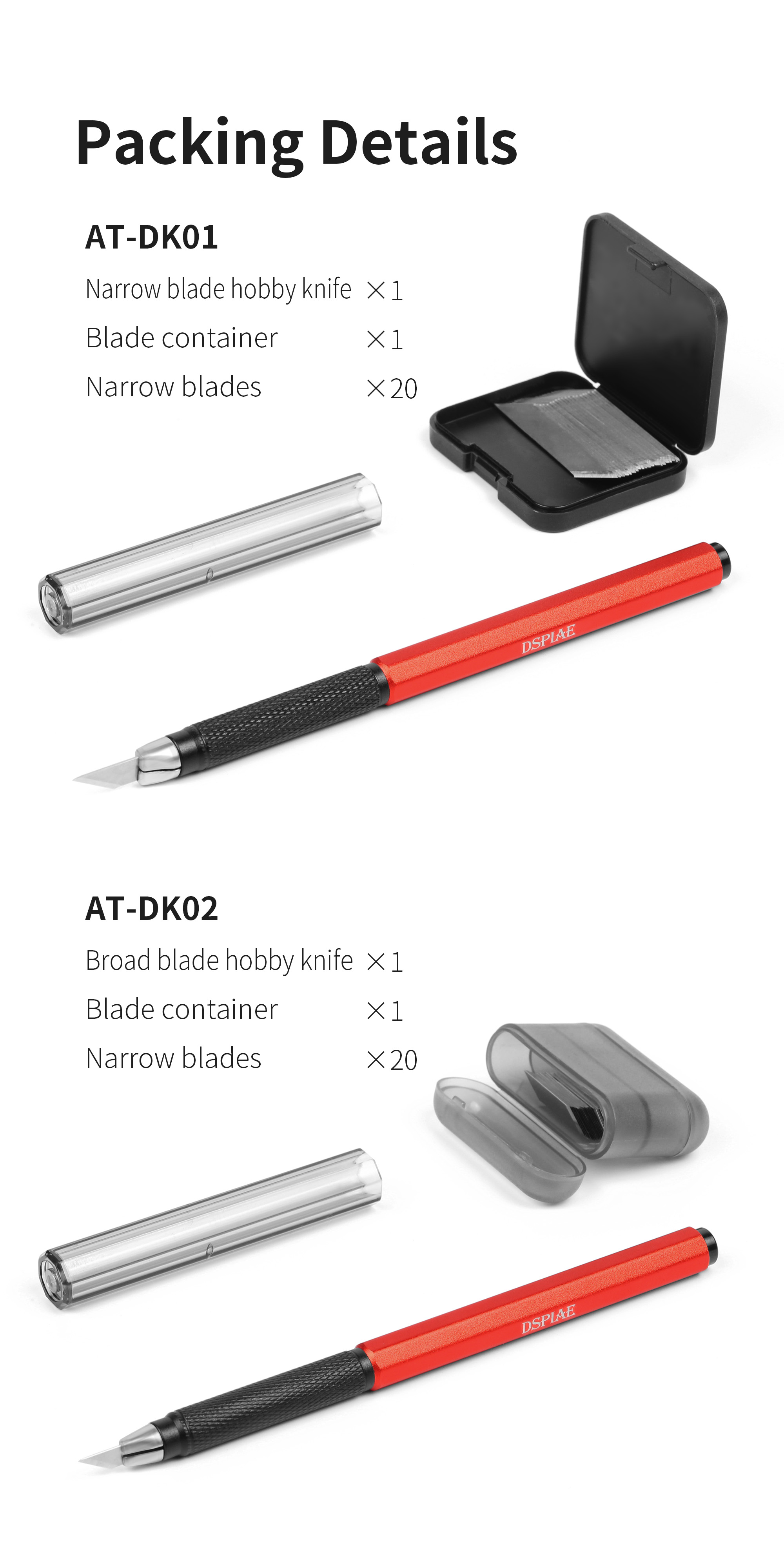 Dspiae Diablo Spare Blades (20pcs) # DK-B02