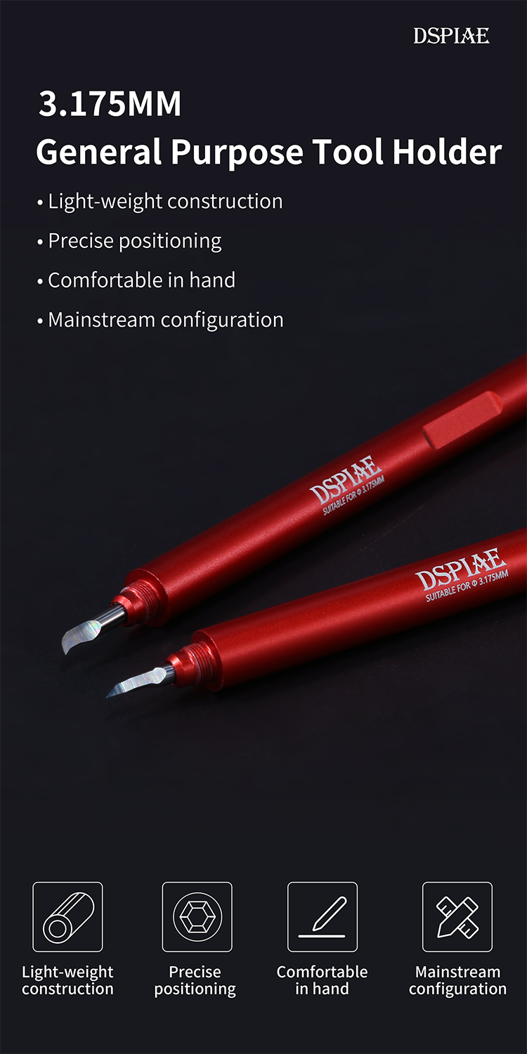 Dspiae 3.175mm Compatible Shank Tool Holder # AT-EH