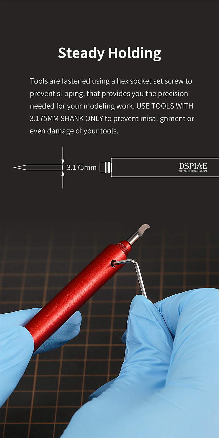 Dspiae 3.175mm Compatible Shank Tool Holder # AT-EH