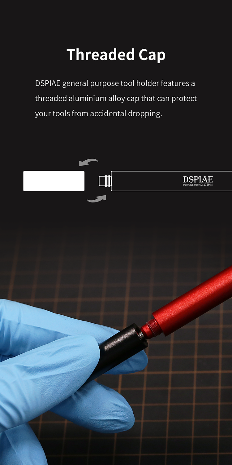 Dspiae 3.175mm Compatible Shank Tool Holder # AT-EH