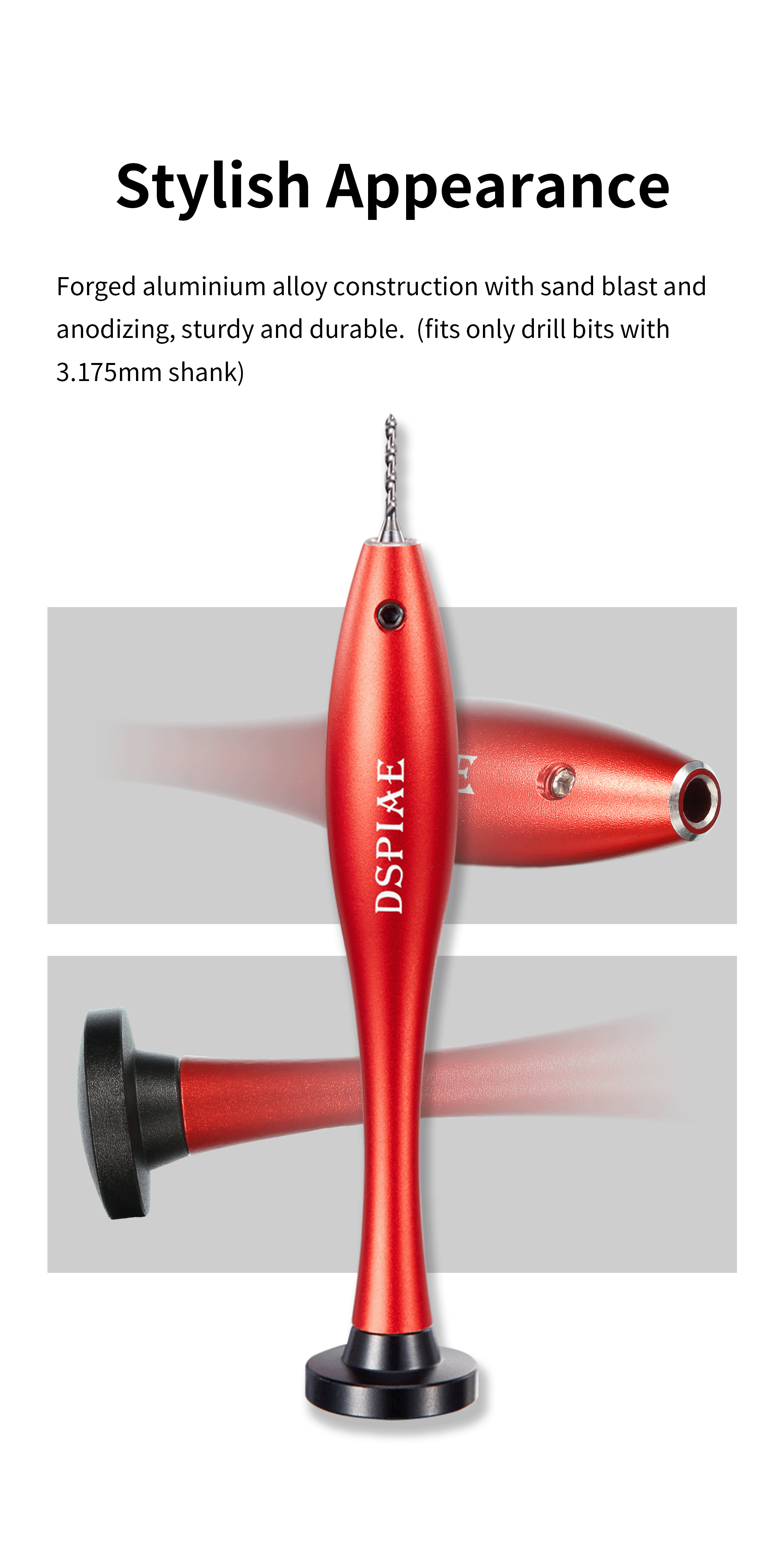 Dspiae Aluminum Alloy Hand Drill # AT-HD