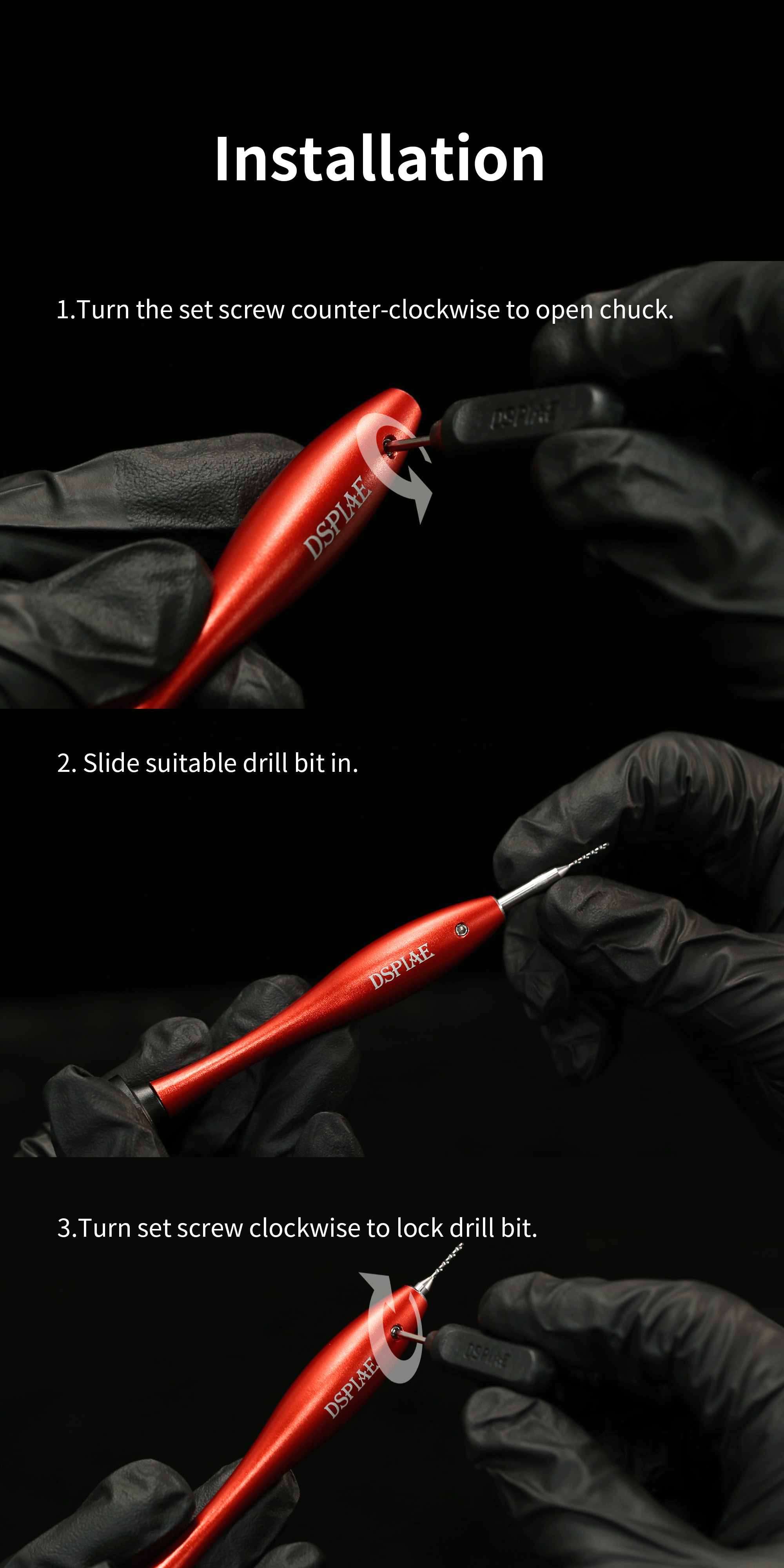 Dspiae Aluminum Alloy Hand Drill # AT-HD