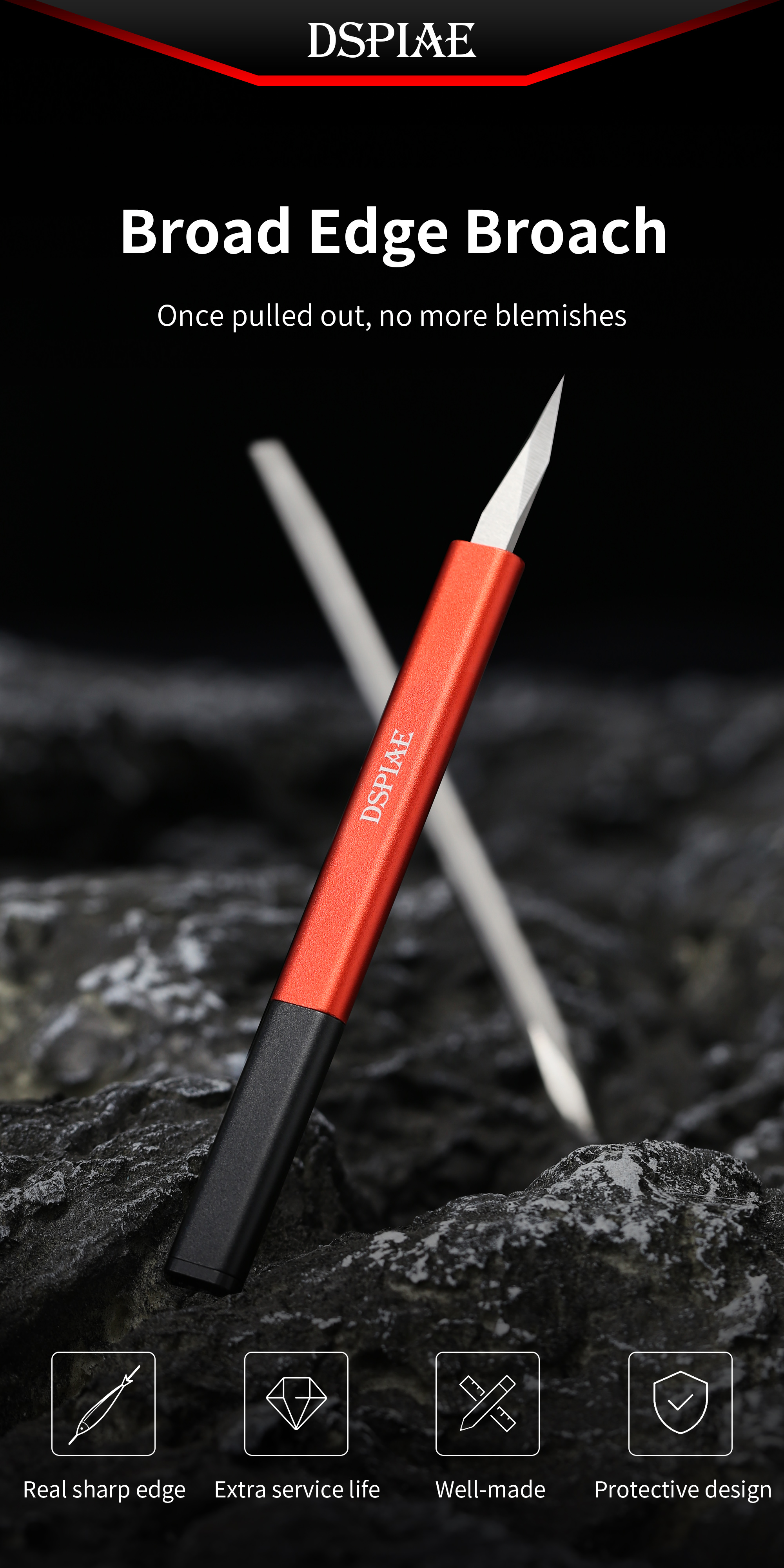 Dspiae Broad Edge Broach Handle # AT-TSB