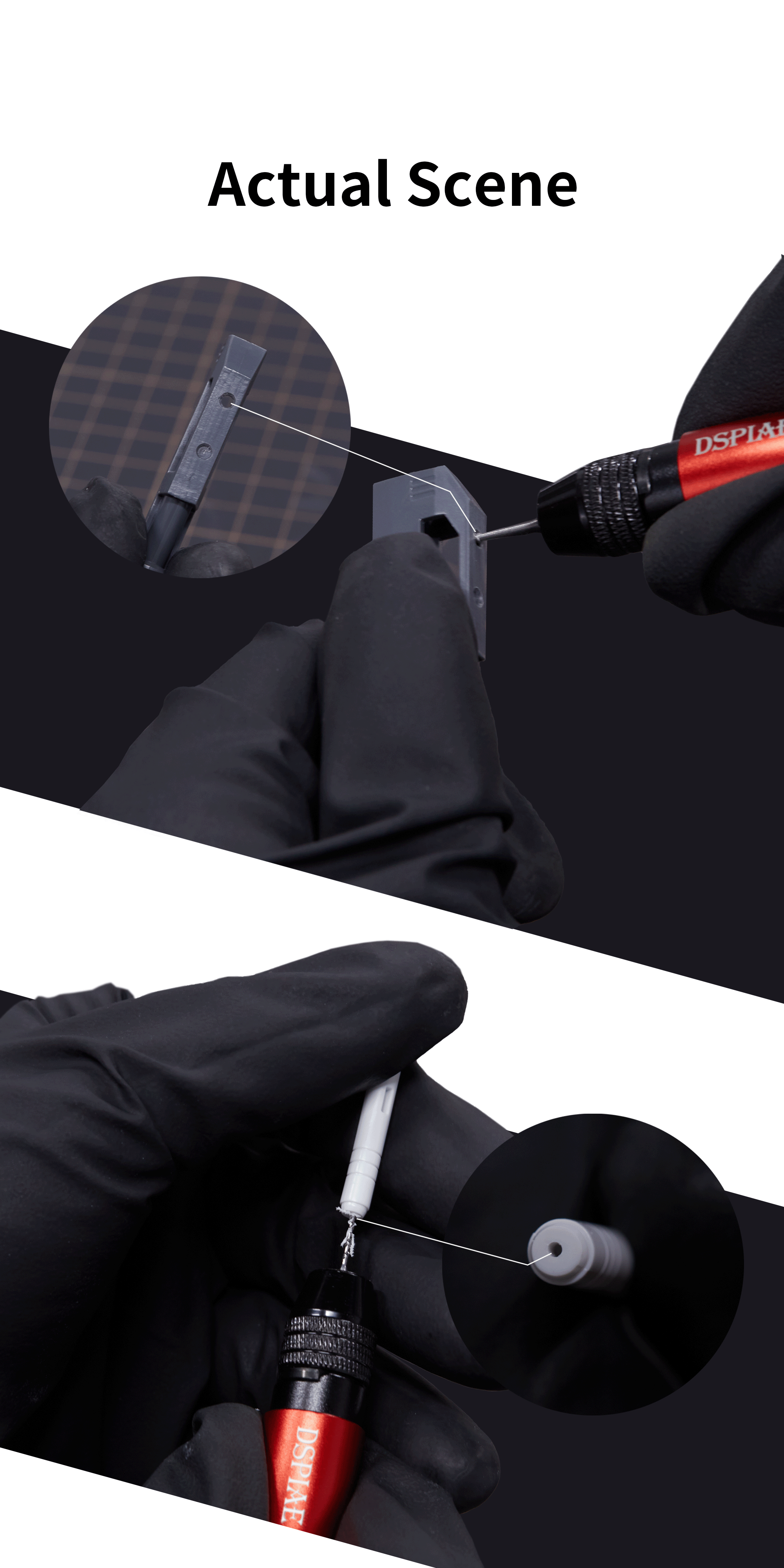 Dspiae Aluminum Alloy Hand Drill # AT-VHDS