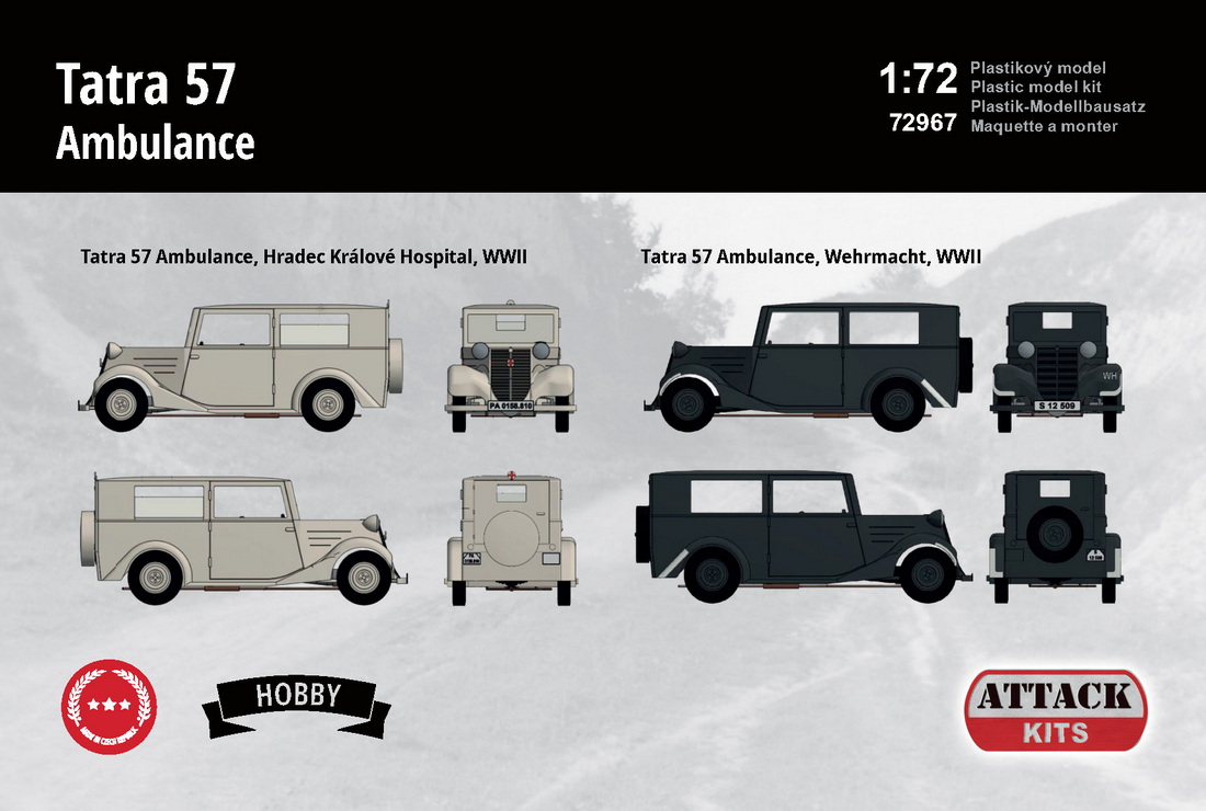 Attack Kits 1/72 Tatra 57 Ambulance  (Hobby Line) # 72967