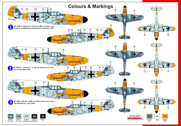 AZ Model 1/72 Messerschmitt Bf-109F-4 'Aces' # 7531