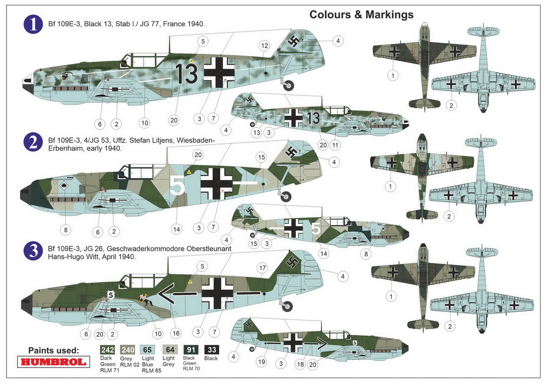 AZ Model 1/72 Messerschmitt Bf-109E-3 'Battle of France' # 7661