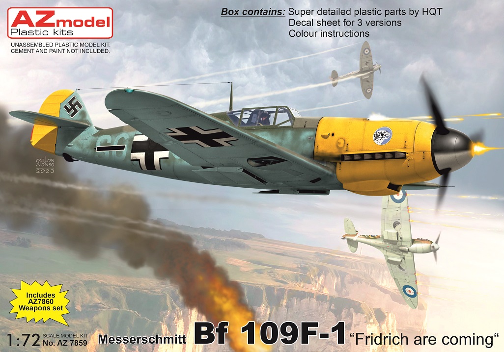 AZ Model 1/72 Messerschmitt Bf-109F-1 'Fridrich Are Coming' # 7859