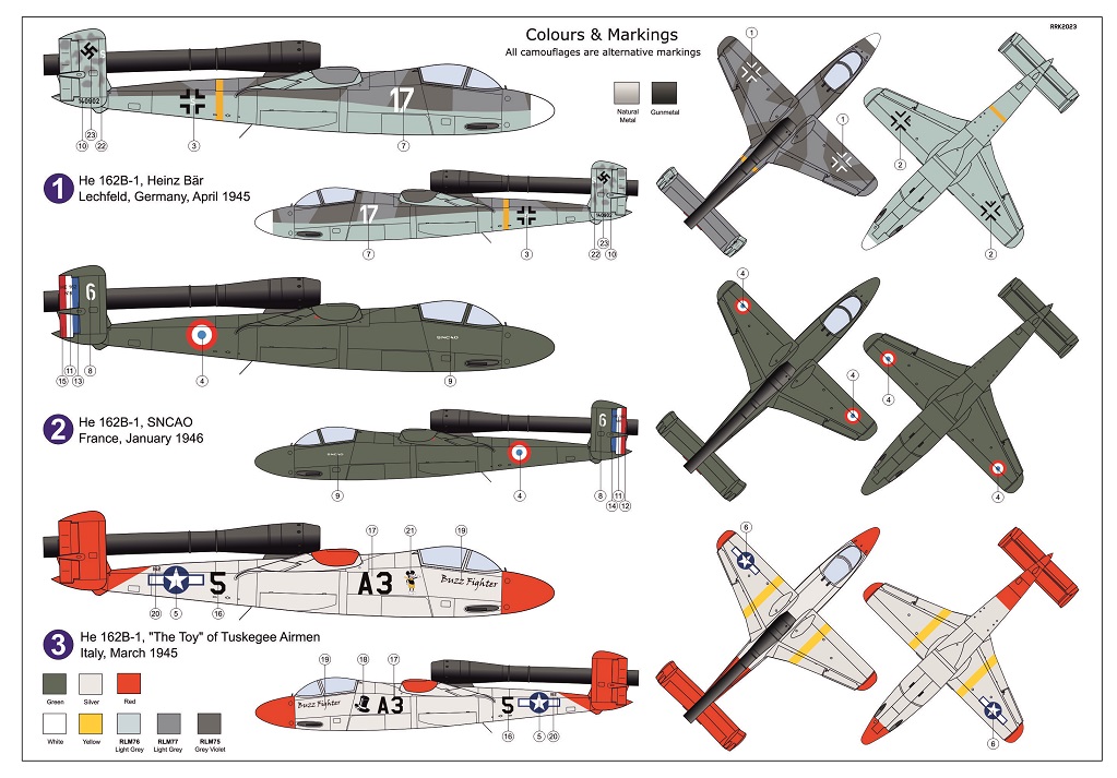 AZ Model 1/72 Heinkel He 162B-1 "Volksjager 46" NEW TOOL 2023 # 7851