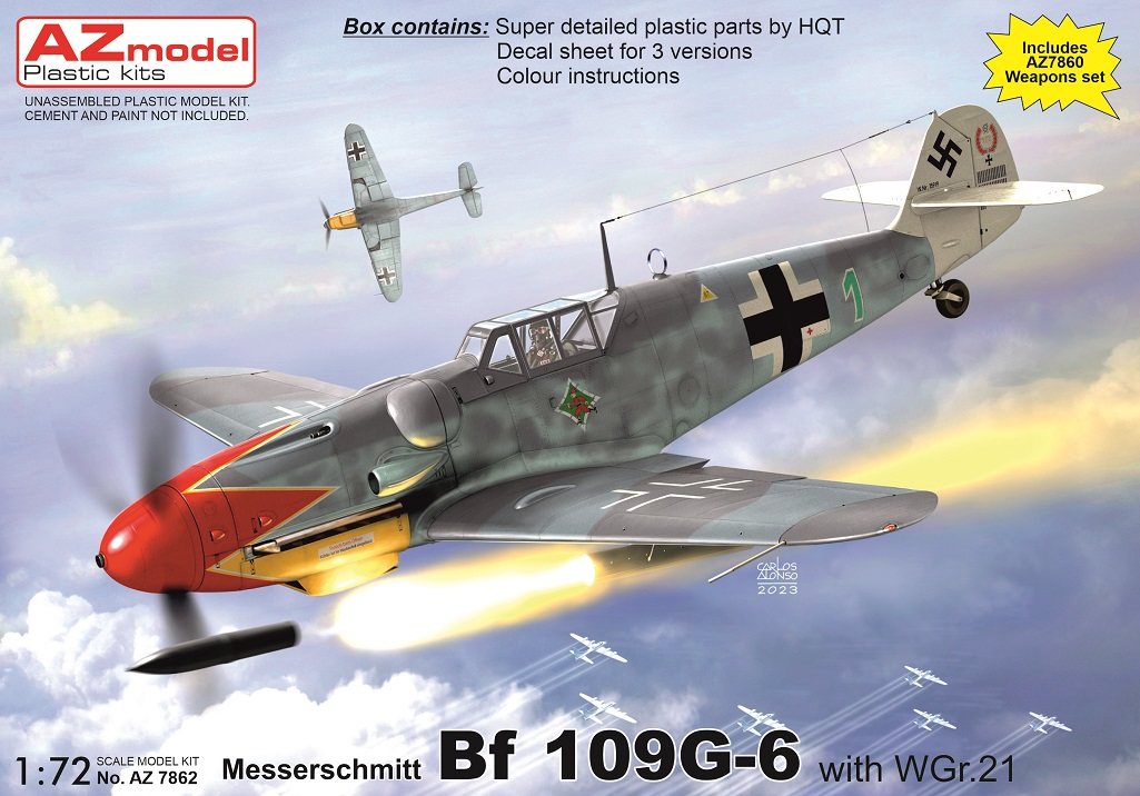 AZ Model 1/72 Messerschmitt Bf-109G-6 with WGr.21 # 7862