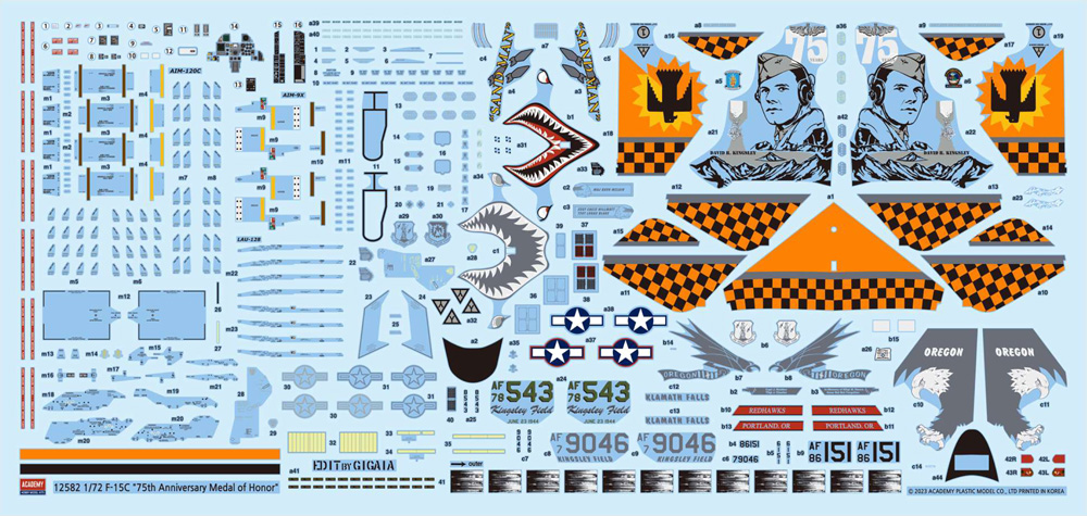 Academy McDonnell F15C ANG 75th Anniversary Medal of Honor AC12582 