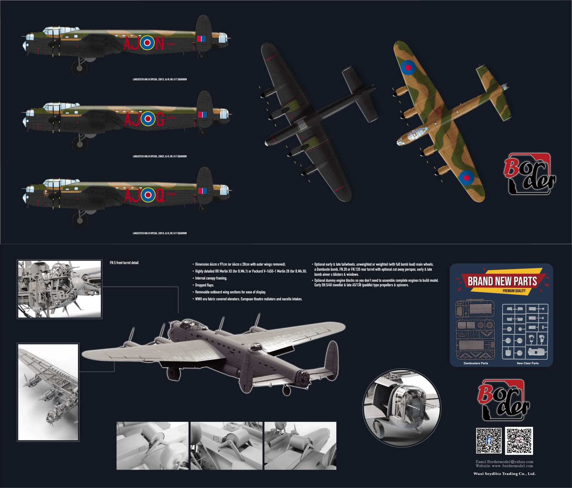 Border Models 1/32 Avro Lancaster B. Mk.III "Dambusters" w/ Full Interior # 011