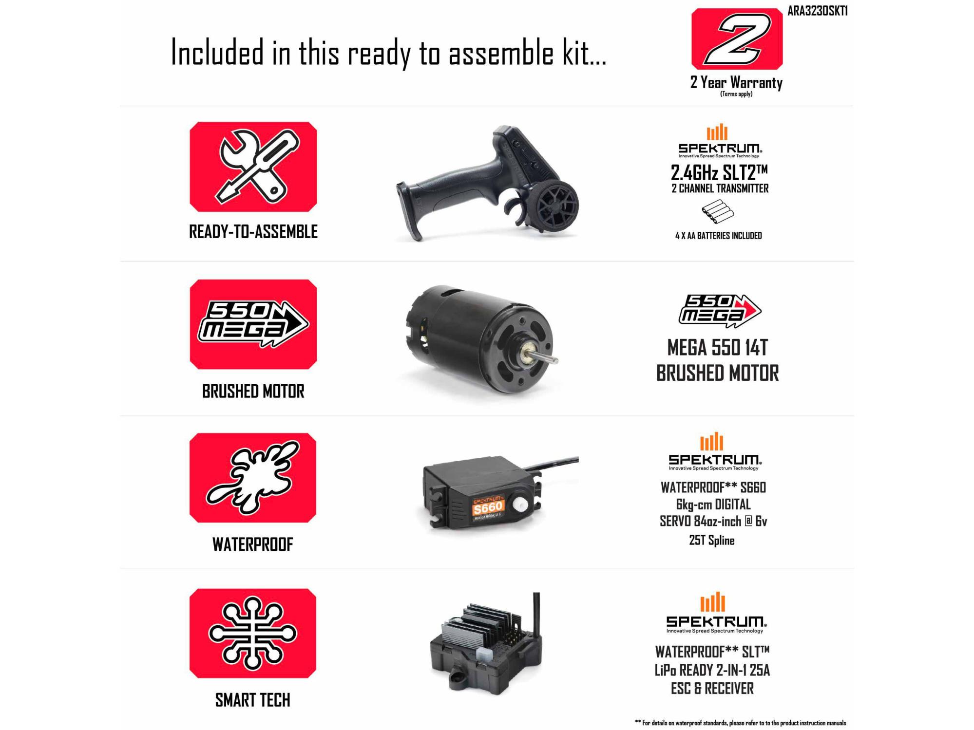 Arrma 1/10 Gorgon 2wd MT 1/10 Ready-To-Assemble Kit w/8.4v/Chg Gunmetal # 3230SKT1