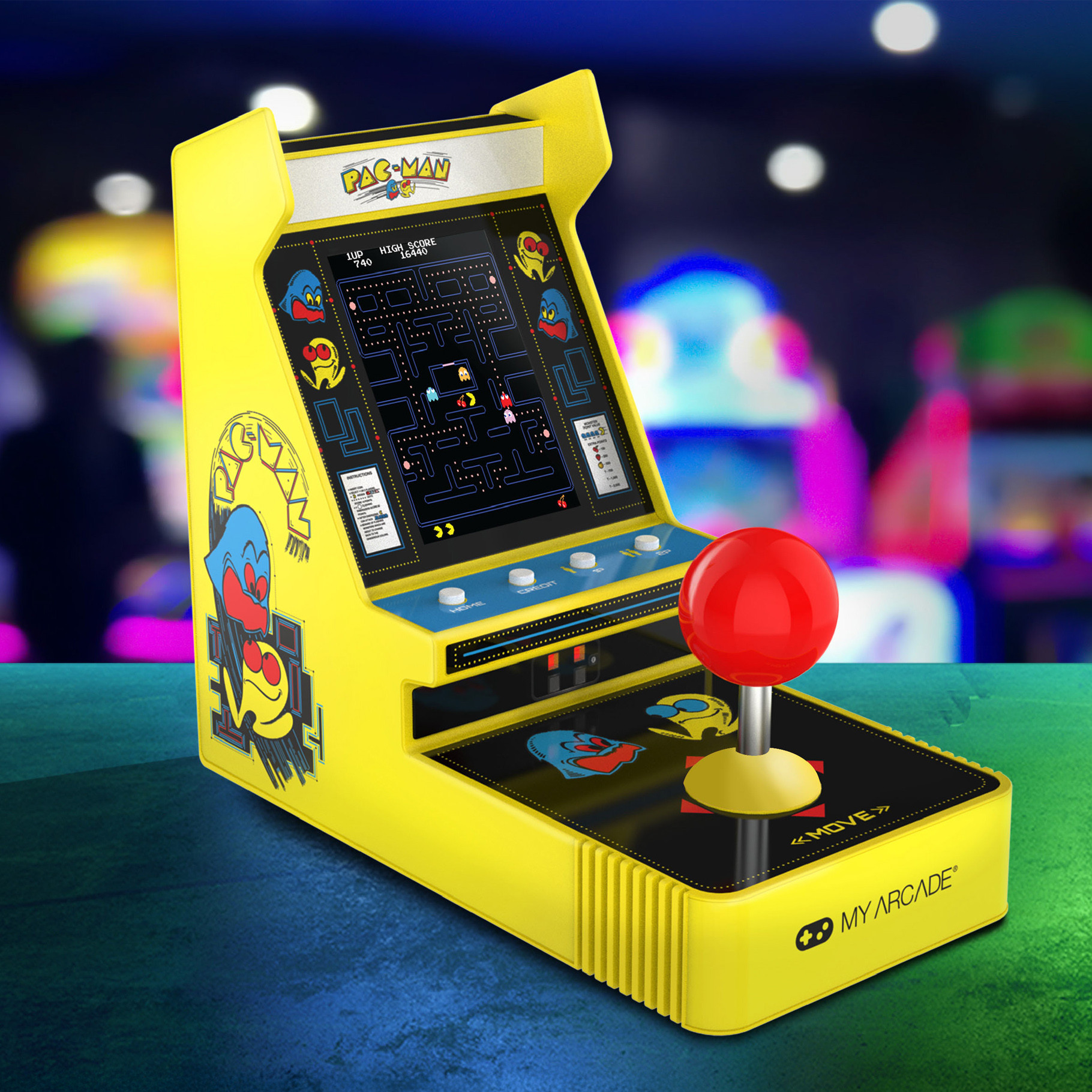 My Arcade Pac-Man Joystick Player Portable Retro # 7073