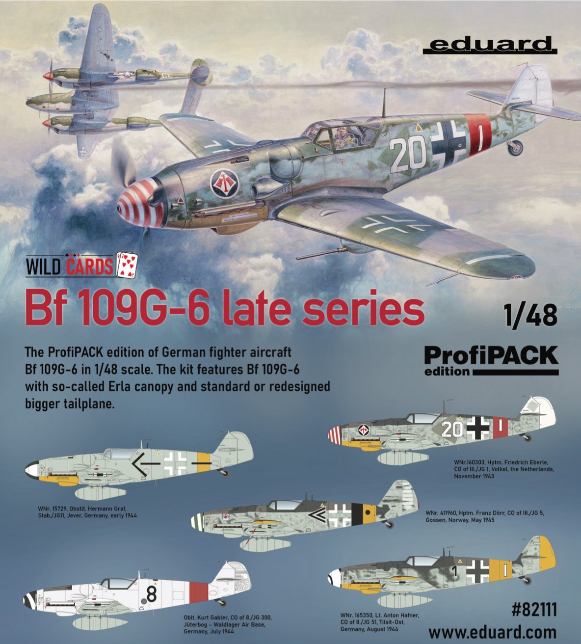 Eduard 1/48 Bf 109G-6 Late Series Profipack # 82111