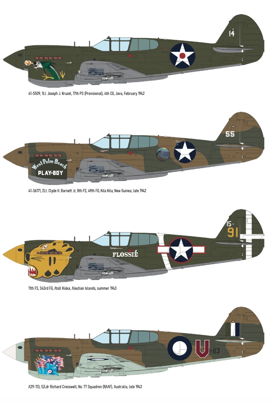Eduard 1/48 Curtiss P-40E Warhawk 1/48 Royal Class Dual Combo # R0023