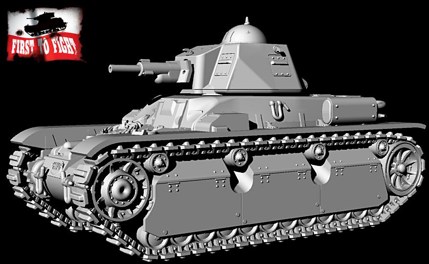 First To Fight Kits 1/72 French Renault R40 Tank with SA38 Gun # 119