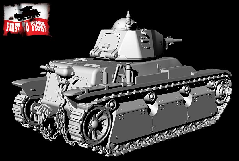 First To Fight Kits 1/72 French Renault R40 Tank with SA38 Gun # 119