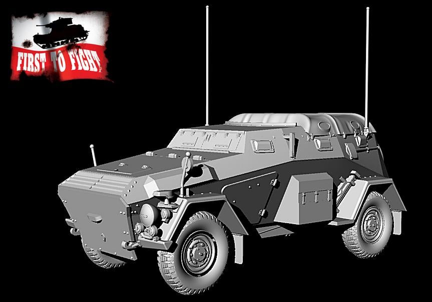 First To Fight Kits 1/72 Sd.Kfz.247 Ausf.B Late Version German Armored Car # 121