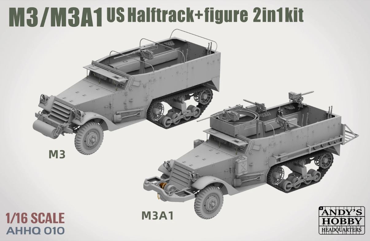 Andys Hobby HQ 1/16 M3/M3A1 US Halftrack 2 in 1 Kit # 010