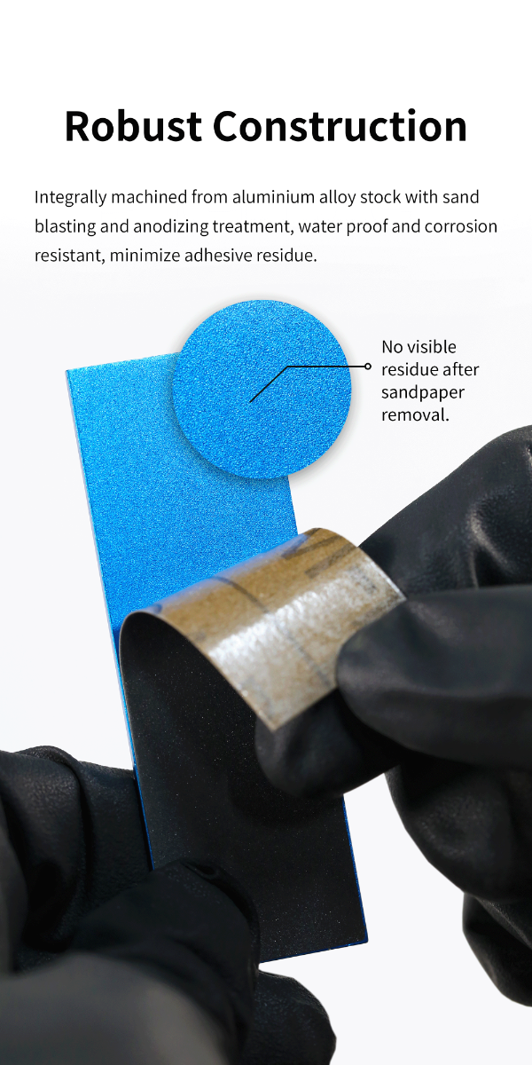 Dspiae Aluminum Alloy Sanding Board (Black) 3pcs # AS-BK25