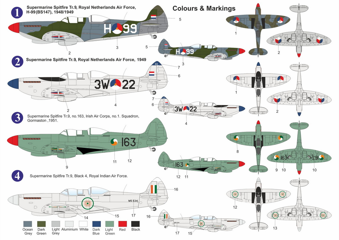 AZ Model 1/72 Supermarine Spitfire Tr.9 'Military Service' Premium Edition # 7208