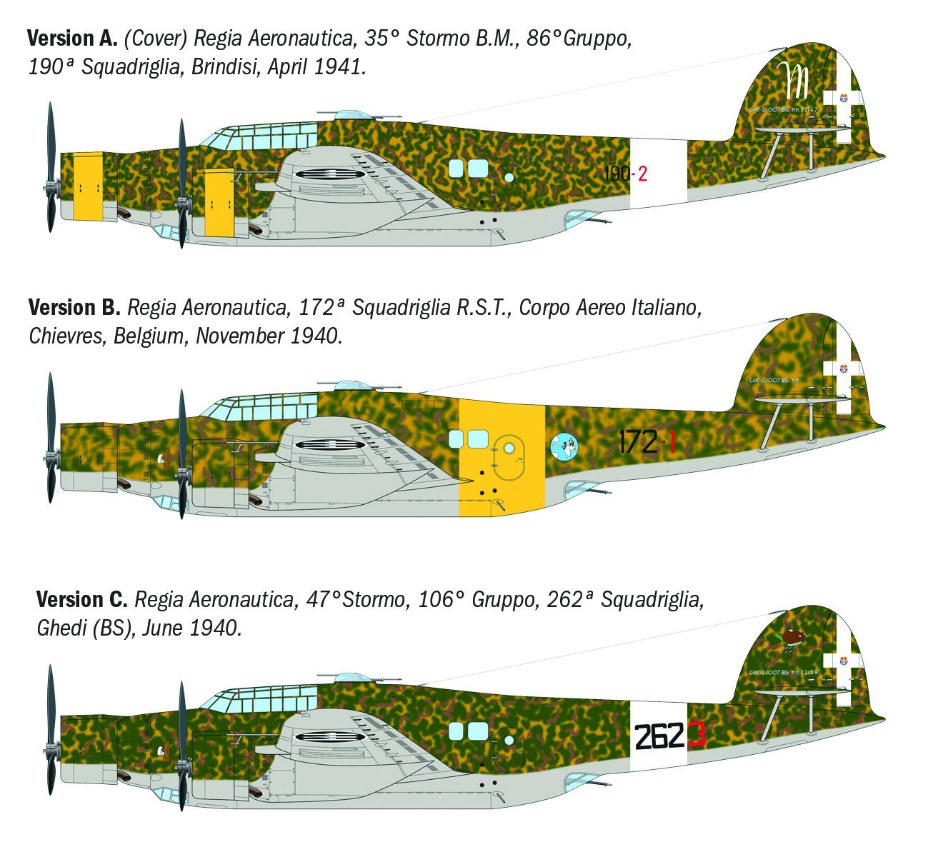 Italeri 1/72 CANT Z.1007 Alcione Bomber # 1479