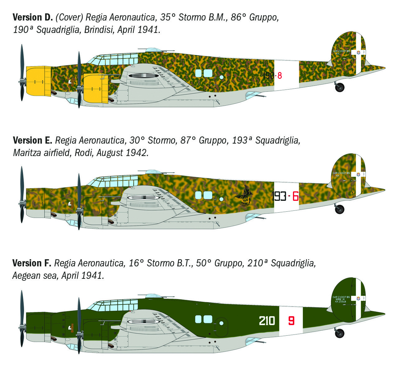 Italeri 1/72 CANT Z.1007 Alcione Bomber # 1479