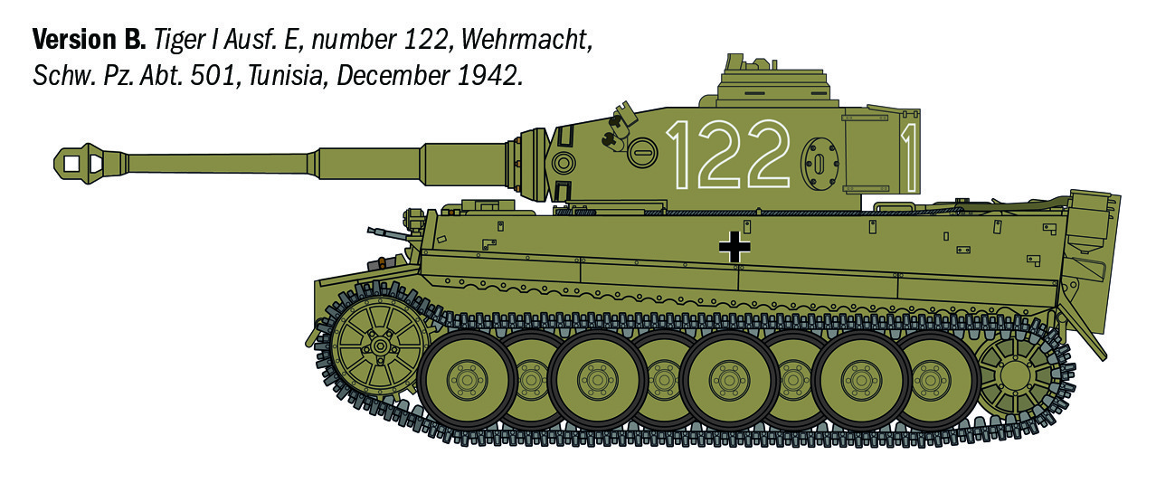 Italeri 1/35 Pz. Kpfw. VI Tiger I Ausf. E (tp) Early Production # 6767