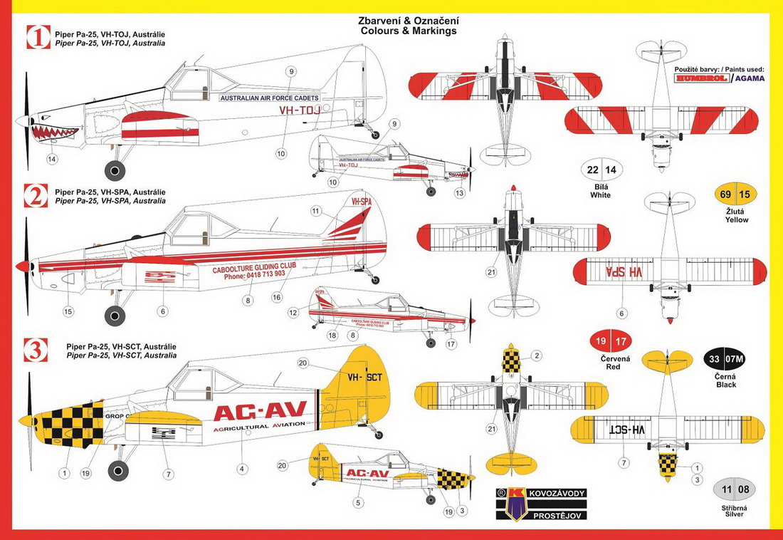 Kovozavody Prostejov 1/72 Piper PA-25 'Pawnee over Australia' # 72125
