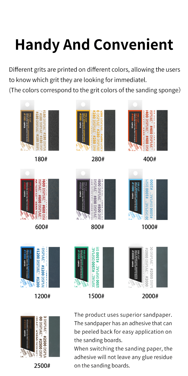 Dspiae Full Grid Sanding Paper for Reciprocating Sanding Tool 14PCS # MSP-ESS