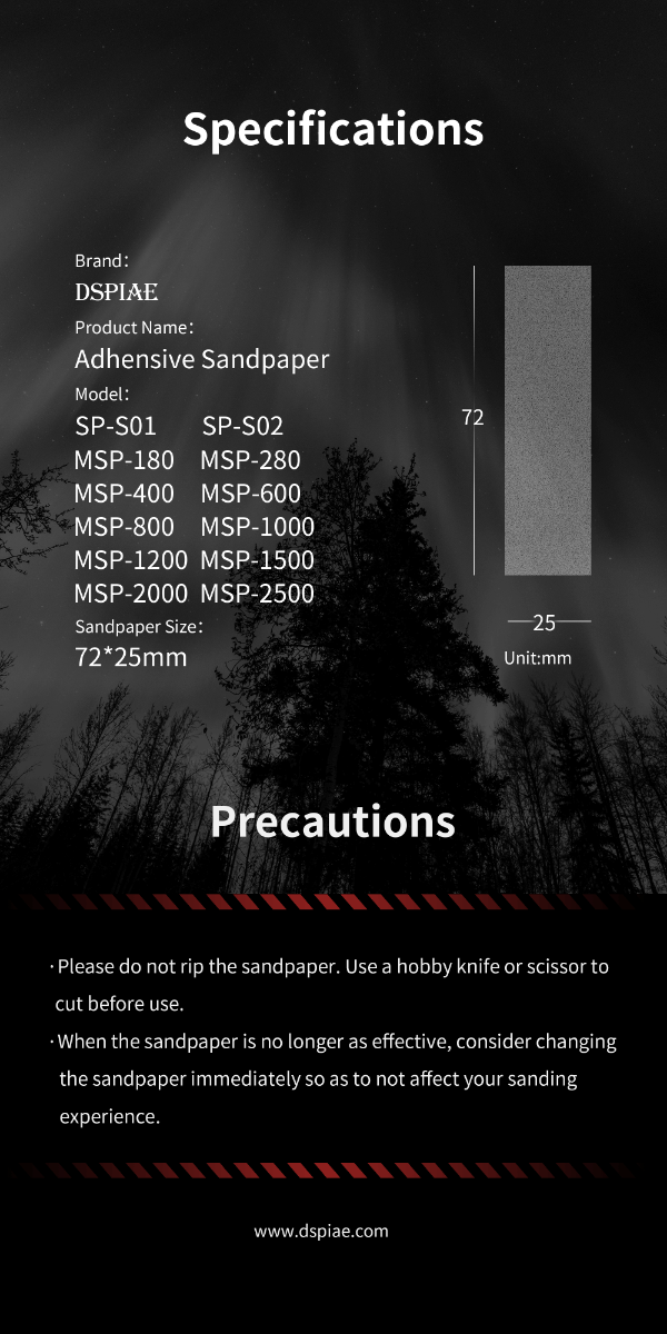 Dspiae Full Grid Sanding Paper for Reciprocating Sanding Tool 14PCS # MSP-ESS