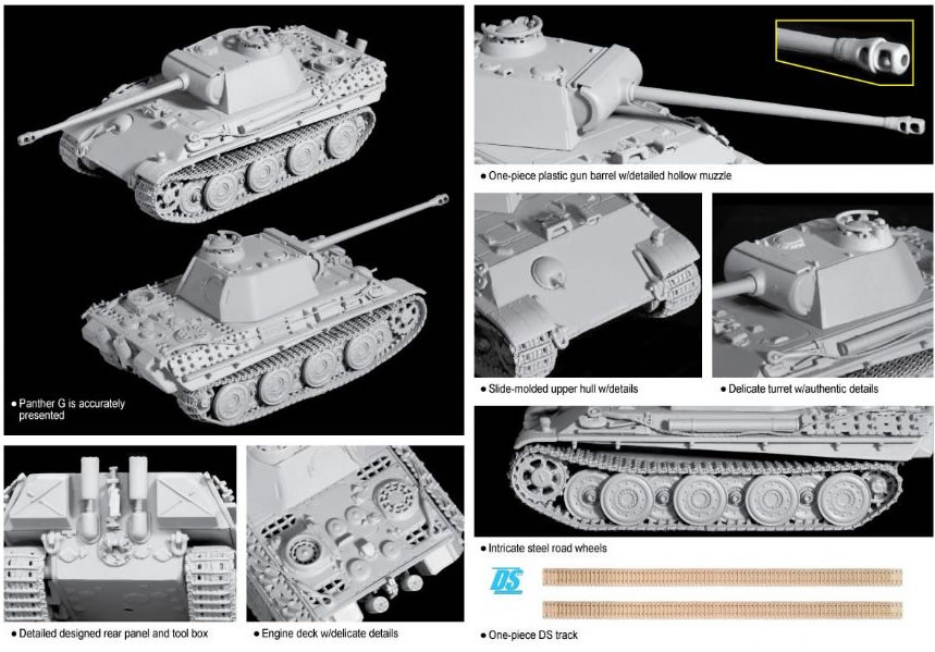 Dragon 1/72 Pz.Kpfw.V Ausf.G Panther With Steel Road Wheels # 7339