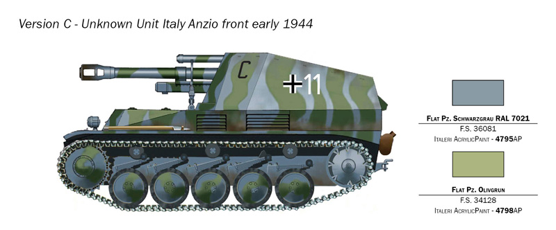 Italeri 1/72 Sd. Kfz. 124 Wespe Leichte Feldhaubitze # 7061
