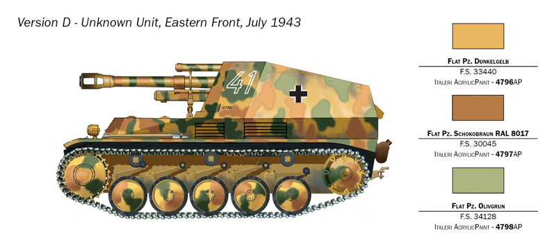Italeri 1/72 Sd. Kfz. 124 Wespe Leichte Feldhaubitze # 7061