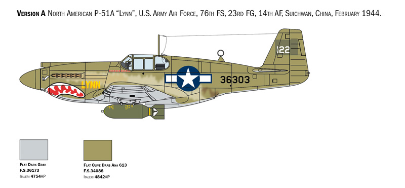Italeri 1/72 North-American P-51B Mustang # 1423