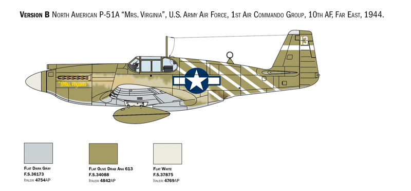 Italeri 1/72 North-American P-51B Mustang # 1423