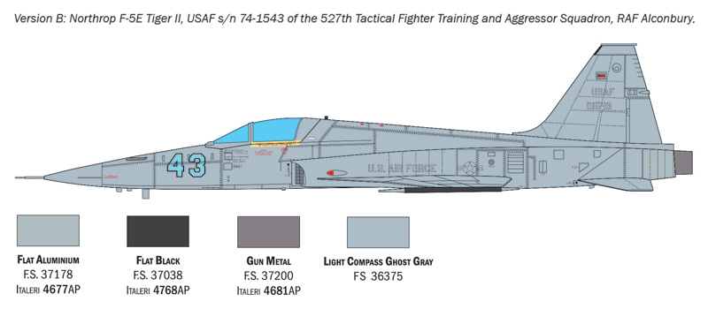 Italeri 1/72 Northrop F-5E Tiger II # 2827