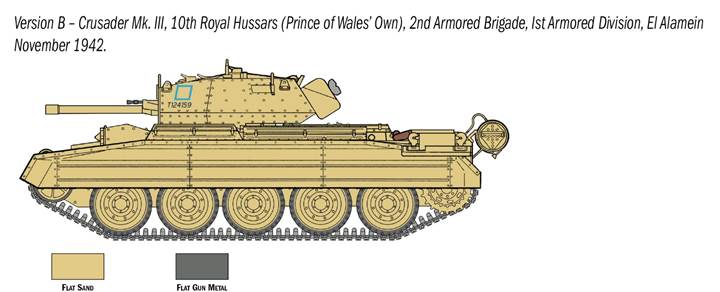 Italeri 1/35 Crusader Mk III With Tank Crew # 6592