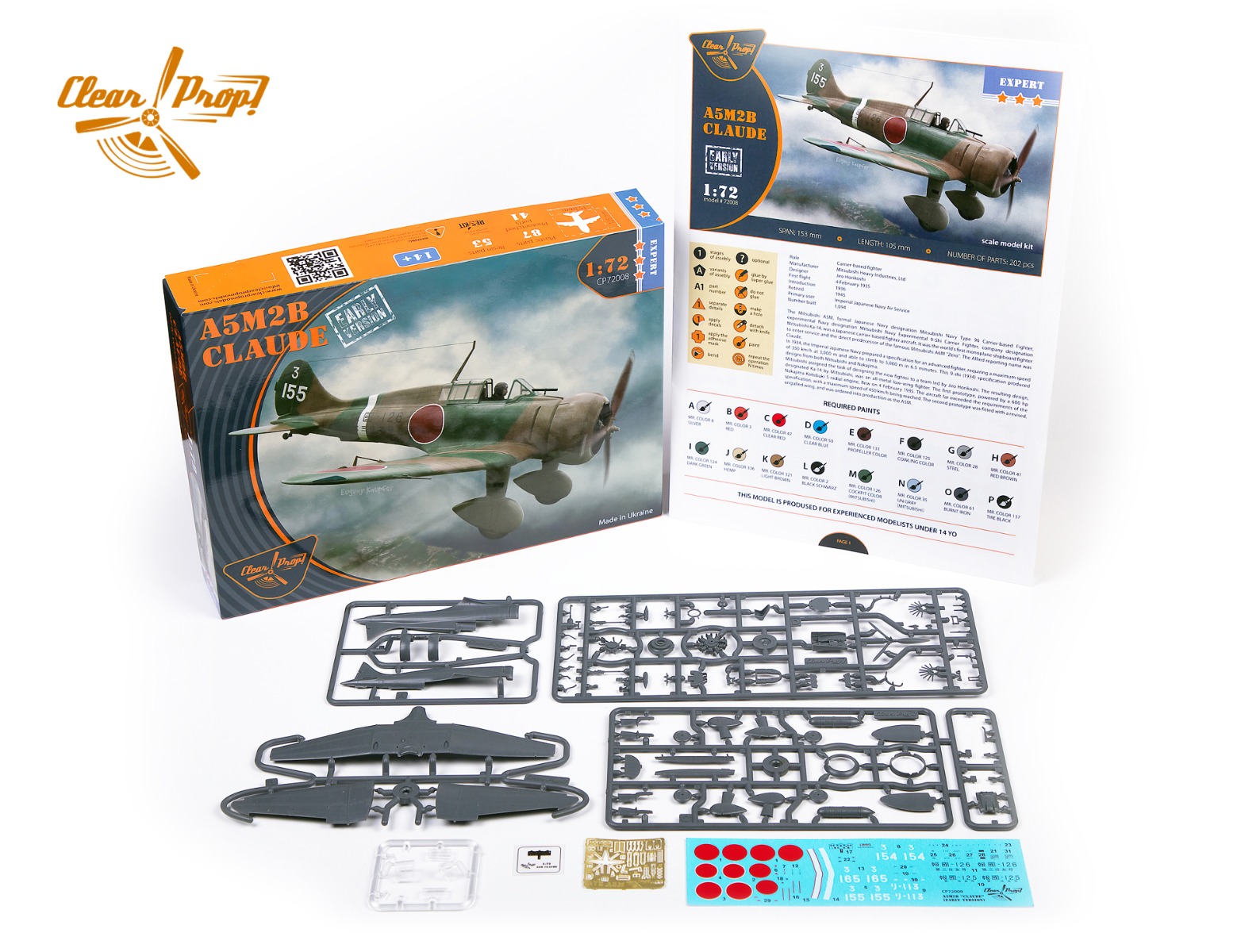 Clear Prop Models 1/72 Mitsubishi A5M2b Claude (early version) # 72008