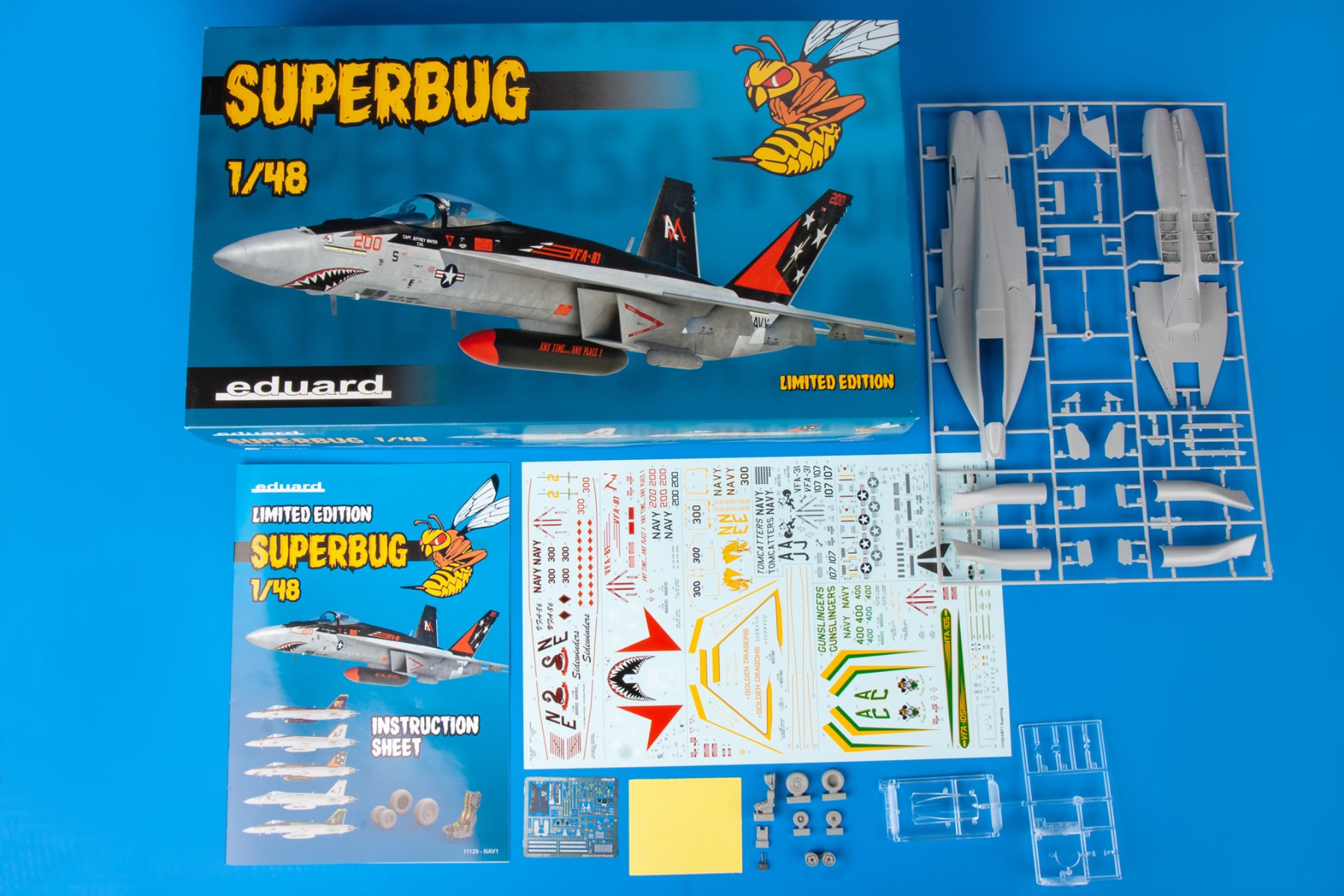 Boeing F/A-18E Super Hornet 'Superbug' - Limited Edition kit of US jet aircraft F/A-18E Hornet aircraft in 1/48 scale.