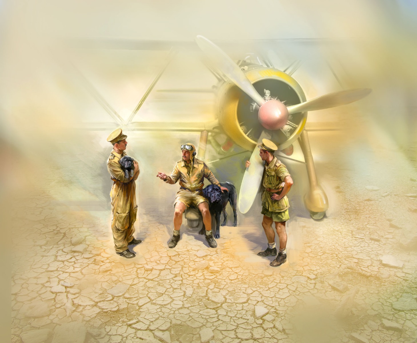 ICM 1/32 Italian Pilots in Tropical Uniform # 32110