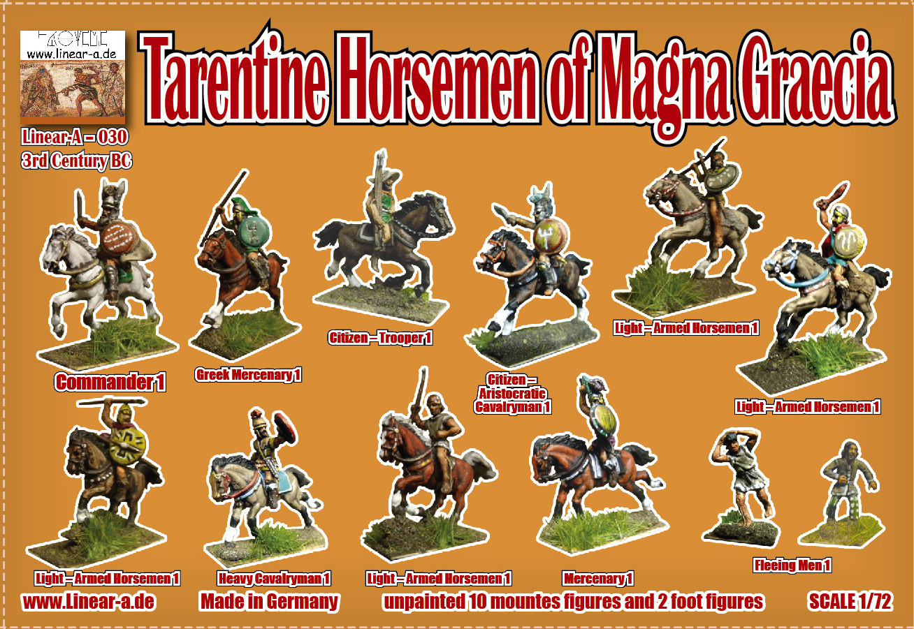 Linear-A 1/72 Tarentine Horsemen of Magna Graecia 3rd Century BC # 030