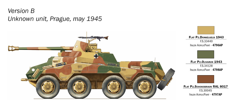 Italeri 1/72 Sd Kfz 234/4 # 7047