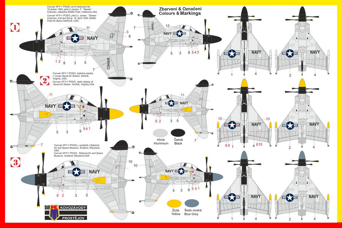 Kovozavody Prostejov 1/72 Convair XFY-1 Pogo 'Prototype' (USN) ex-KP # 72258