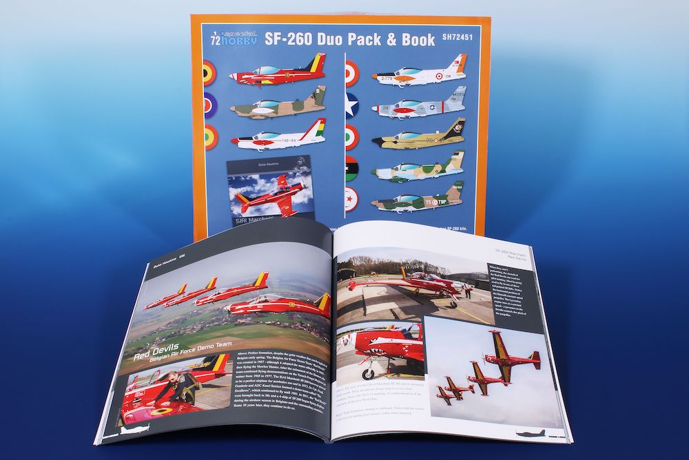 Special Hobby 1/72 SIAI-Marchetti SF-260 Duo Pack & Book # 72451